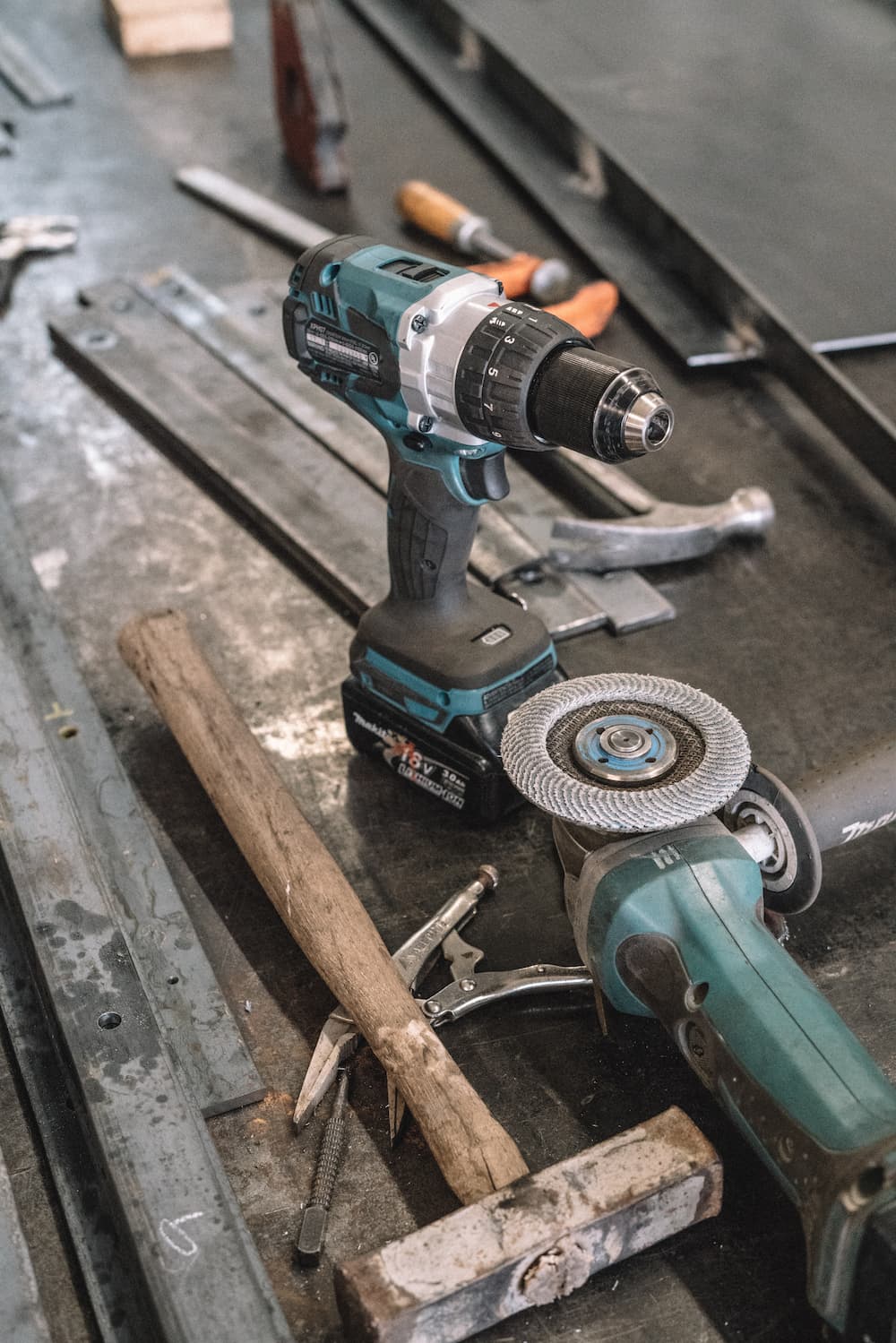 tools on work bench